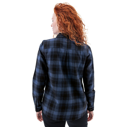 Salina Organic Plaid Shirt studio back dark denim