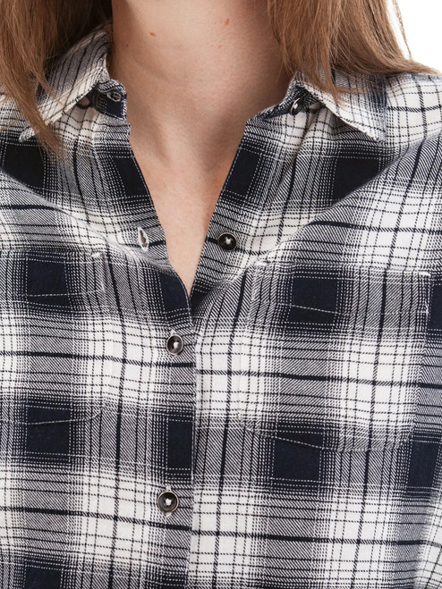 Salina Organic Plaid Shirt studio alt2 black