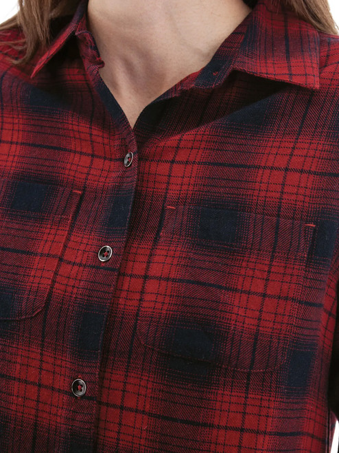 Salina Organic Plaid Shirt studio alt2 sun-dried tomato