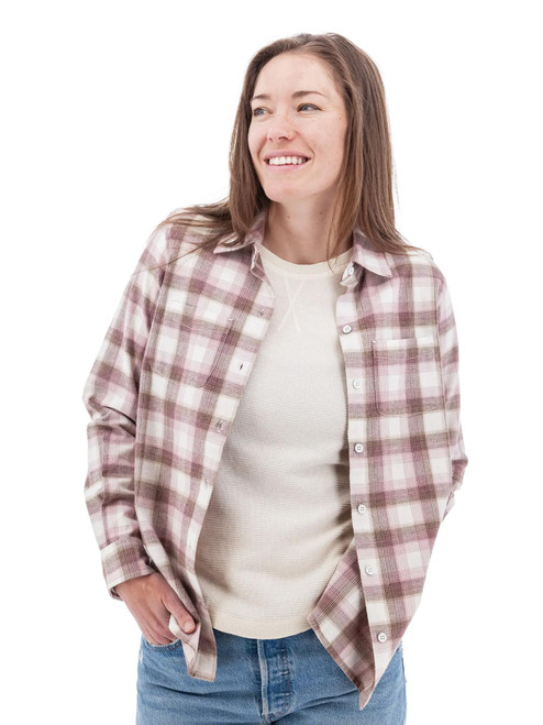 Salina Organic Plaid Shirt studio rose