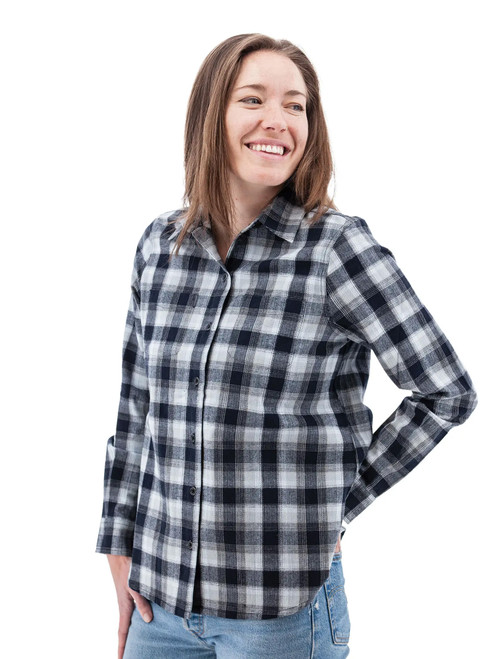 Salina Organic Plaid Shirt studio blue