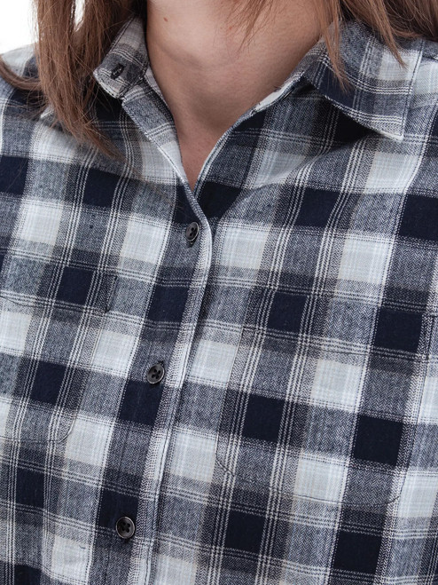 Salina Organic Plaid Shirt studio alt2 blue