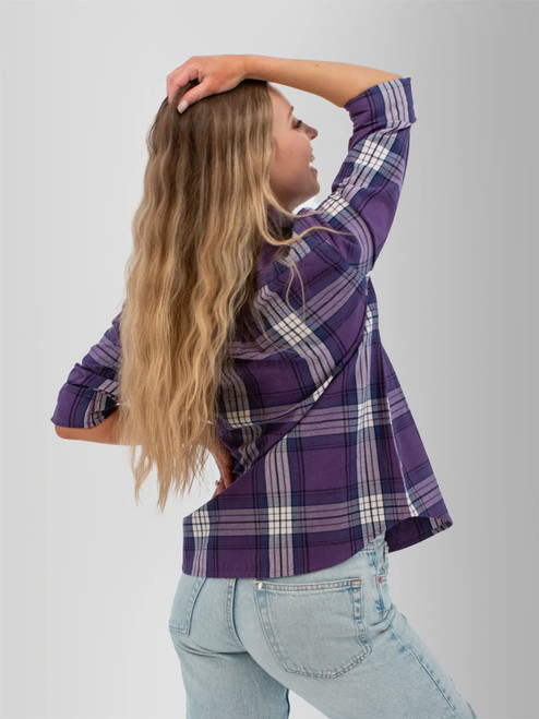 Salina Organic Plaid Shirt studio back