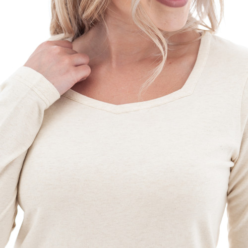 Mai Organic Sweetheart Long Sleeve Tee studio detail