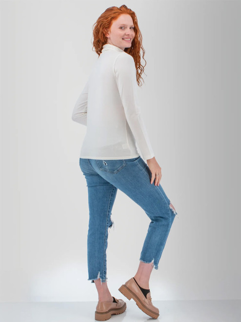 Mariela Organic Turtleneck studio back