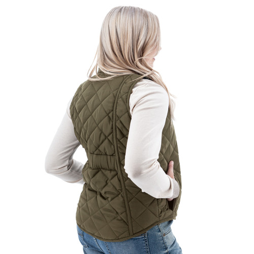 Nora Recycled Quilted Vest studio back