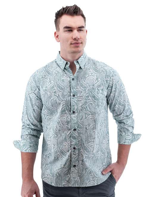 Lennon Long Sleeve Paisley Print Shirt studio alt 1