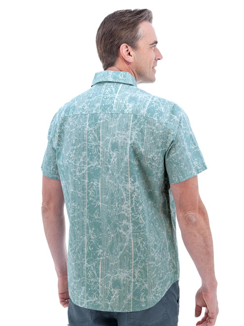 Archie Organic Tropical Print Shirt studio back