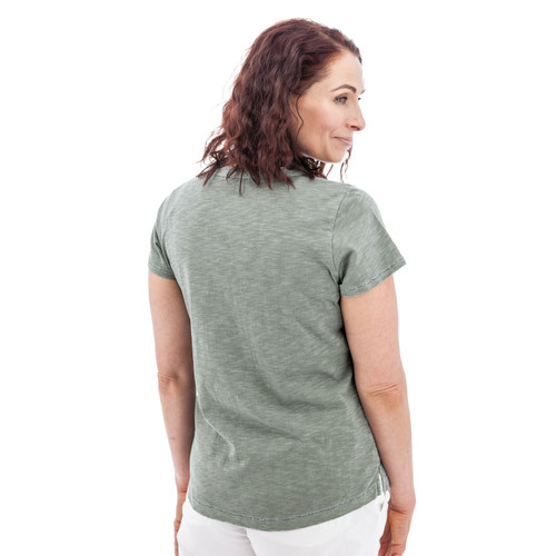 Layla Organic Cotton V-Neck Tee studio back