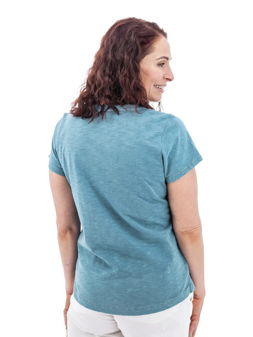 Layla Organic Cotton V-Neck Tee studio back