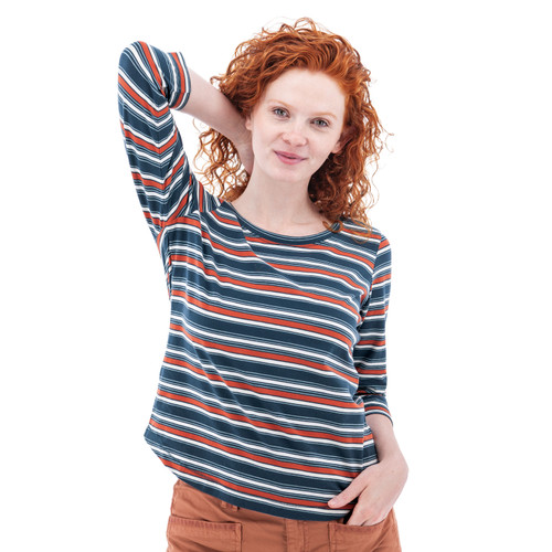 Magnolia Striped 3/4 Sleeve Top studio alt1