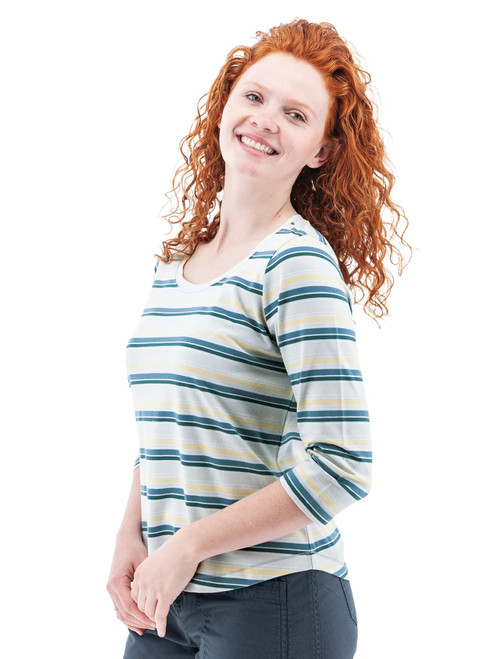 Magnolia Striped 3/4 Sleeve Top studio alt1
