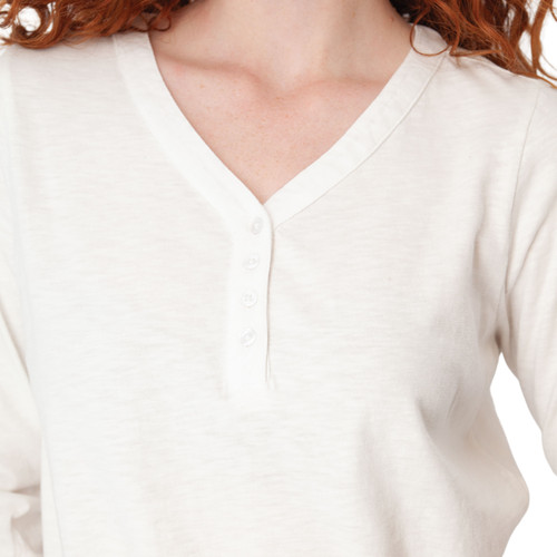Este 3/4 Sleeve Organic Cotton Henley alt2