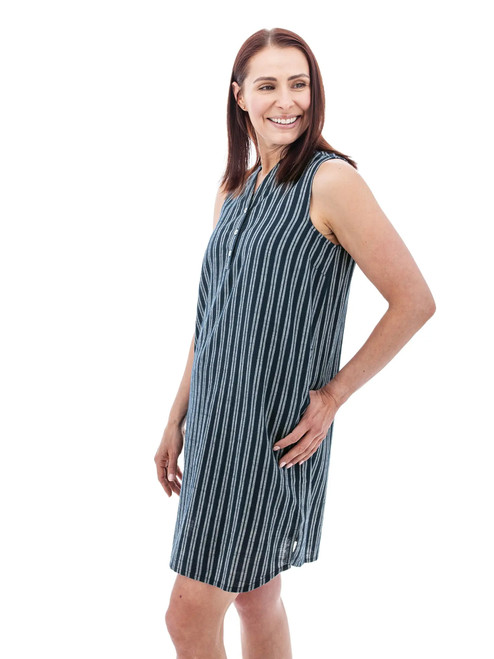Inez Striped Tank Dress studio alt1