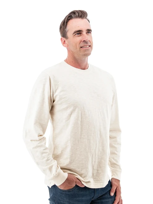 Kayce Organic Long Sleeve Crewneck T-Shirt studio