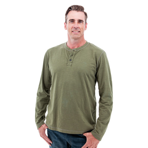 Dominic Organic Cotton Henley studio alt 1