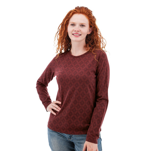 Tatum Organic Geo Print Long Sleeve Top studio alt 1