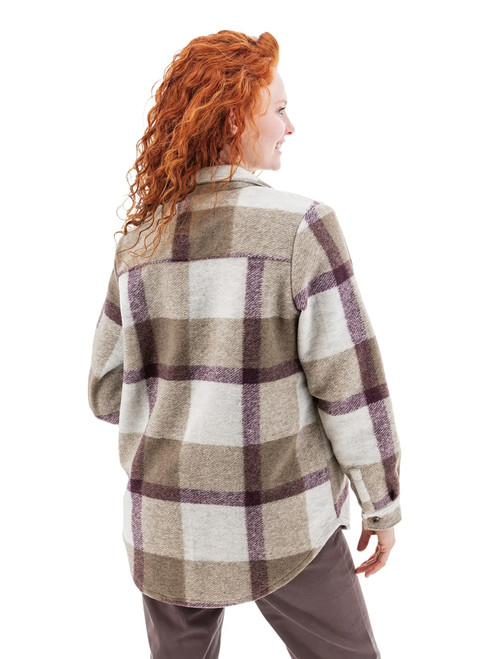 Stevi Plaid Shirt Jacket studio back