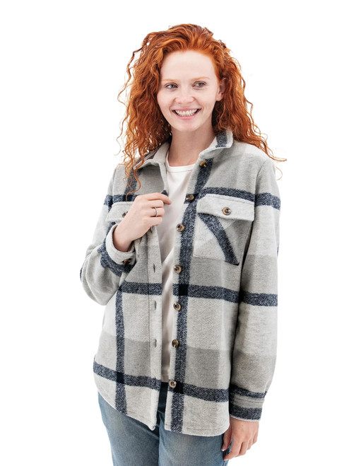 Stevi Plaid Shirt Jacket studio