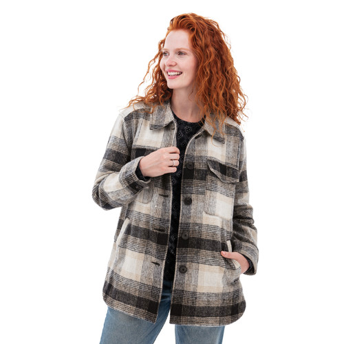 Joni Boyfriend Plaid Shirt Jacket studio