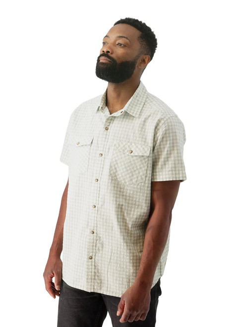 Rydell Pearl Snap Check Shirt Green alt 1