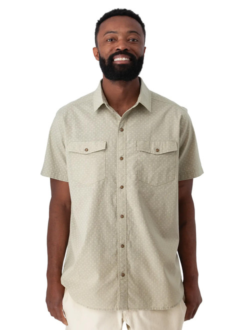 Liam Pearl Snap Printed Shirt Pistachio Shell alt 1
