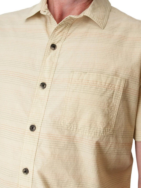 Hawke Organic Cotton Shirt Pistachio detail