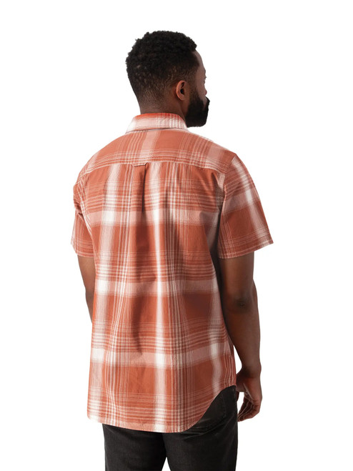 Hawke Organic Cotton Shirt Potters Clay Red back
