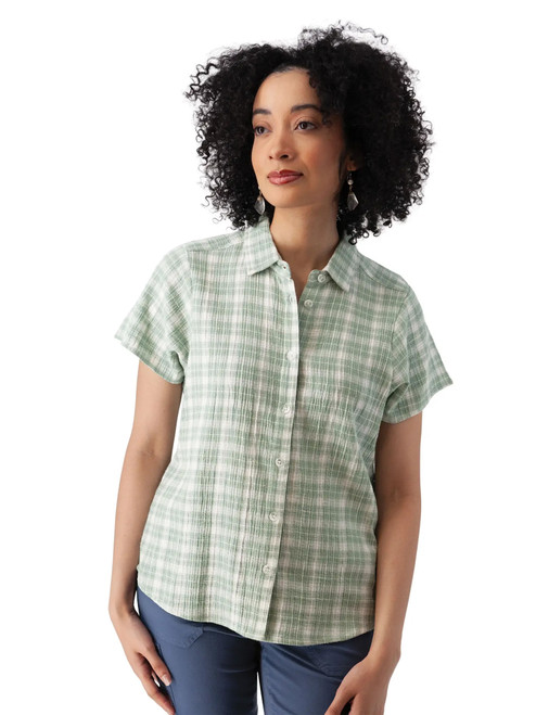 Jacey Spread Collar Top Jadeite Green alt 1