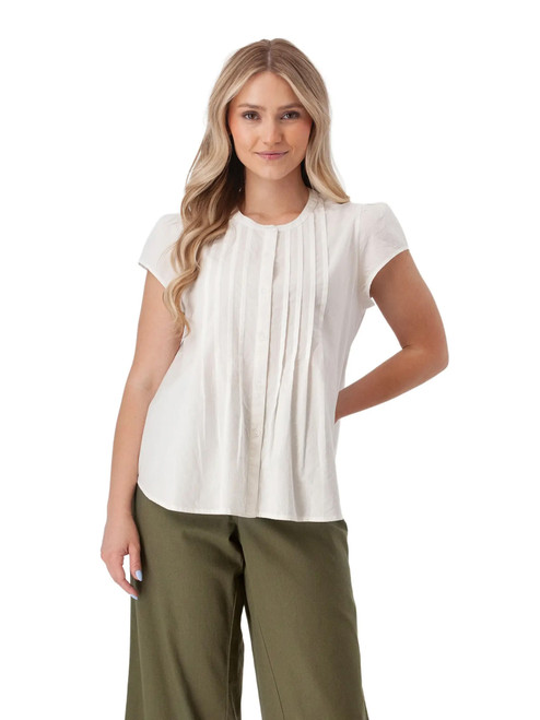 Pippin Pintuck Top White alt 1