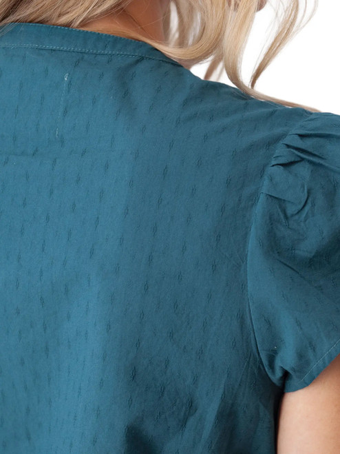 Pippin Pintuck Top Blue detail 1