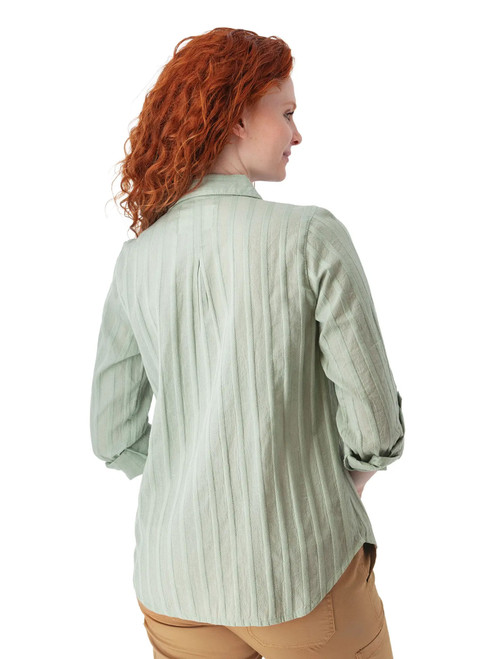 Plumas Y-Neck Shirt Jadeite Green back
