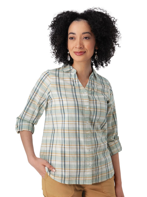 Plumas Y-Neck Shirt Blue