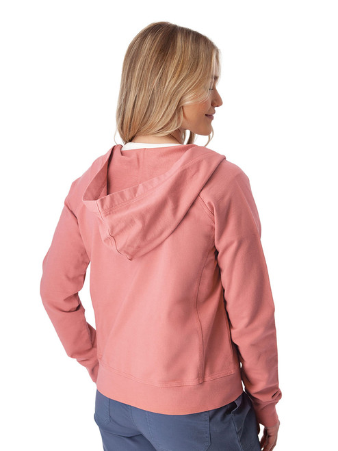 Inola Zip Up Hoodie Dusty Rose Pink back