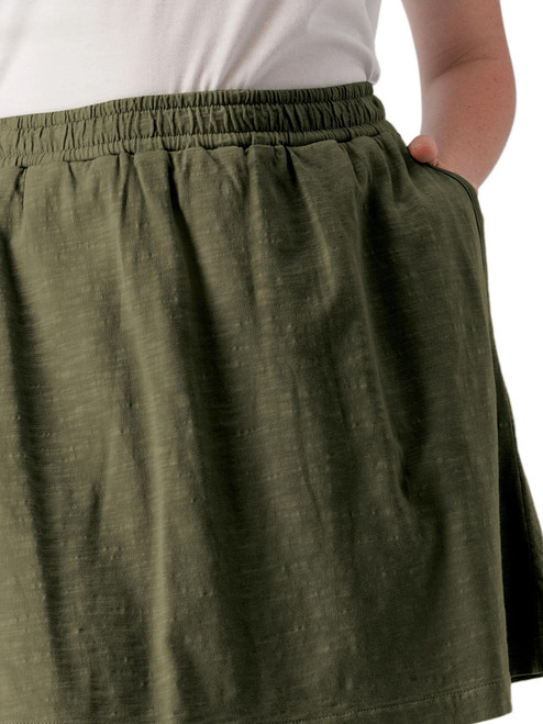 Finley Pull-On Skirt Four Leaf Clover Green detail