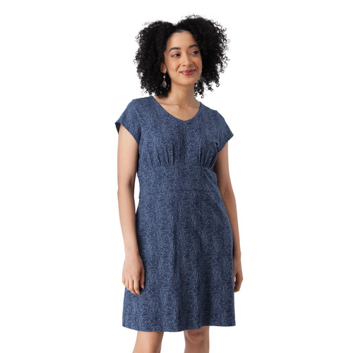 Daystar Printed T-Shirt Dress Vintage Indigo Blue