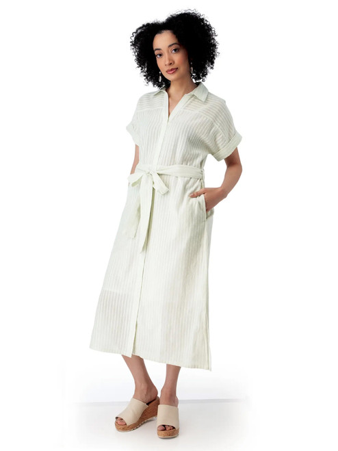 Elowyn Dolman Midi Shirtdress Green alt 1