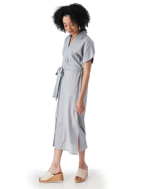Elowyn Dolman Midi Shirtdress Midnight Blue alt 1
