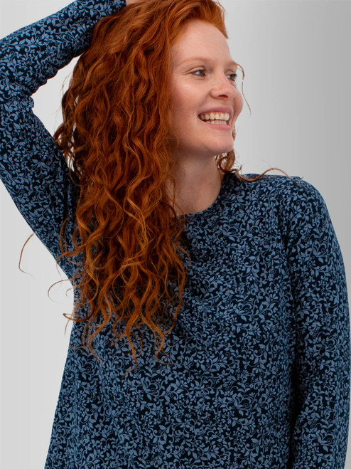 Tatum Organic Cotton Floral Long Sleeve Top studio alt2