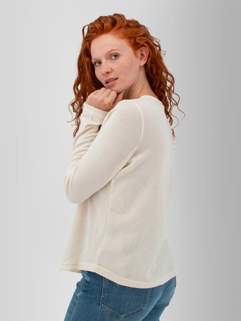 Ivycroft Waffle Knit Henley Top studio alt2