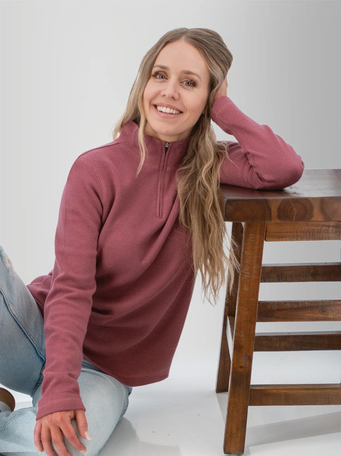 Cascade 1/4 Zip Striped Pullover studio