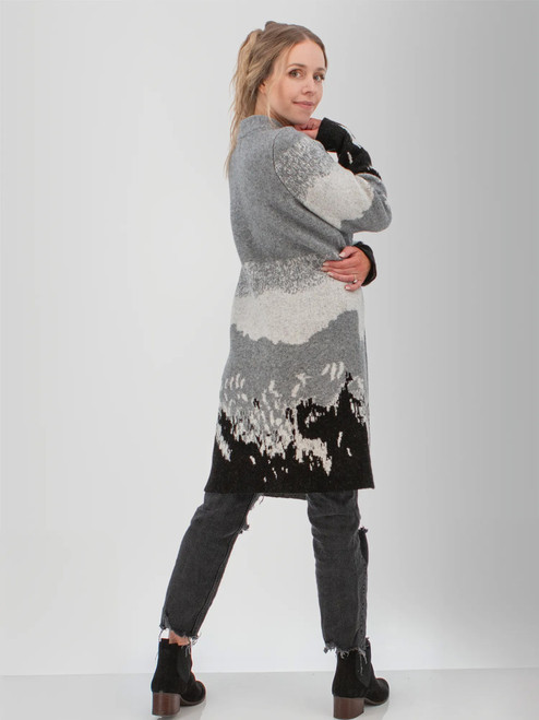 Vista Jacquard Mountain Cardigan Sweater studio alt1