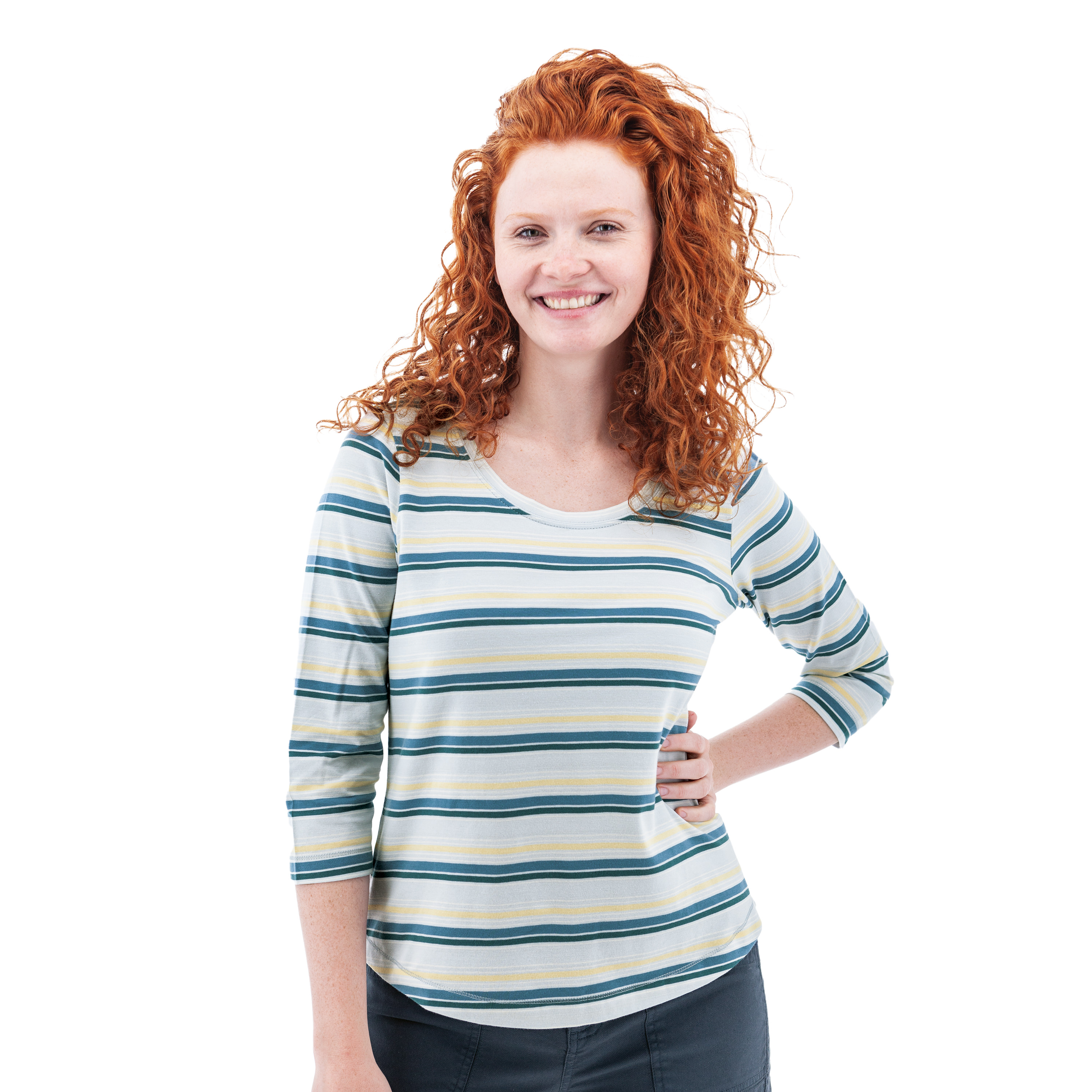 Magnolia Striped 3/4 Sleeve Top