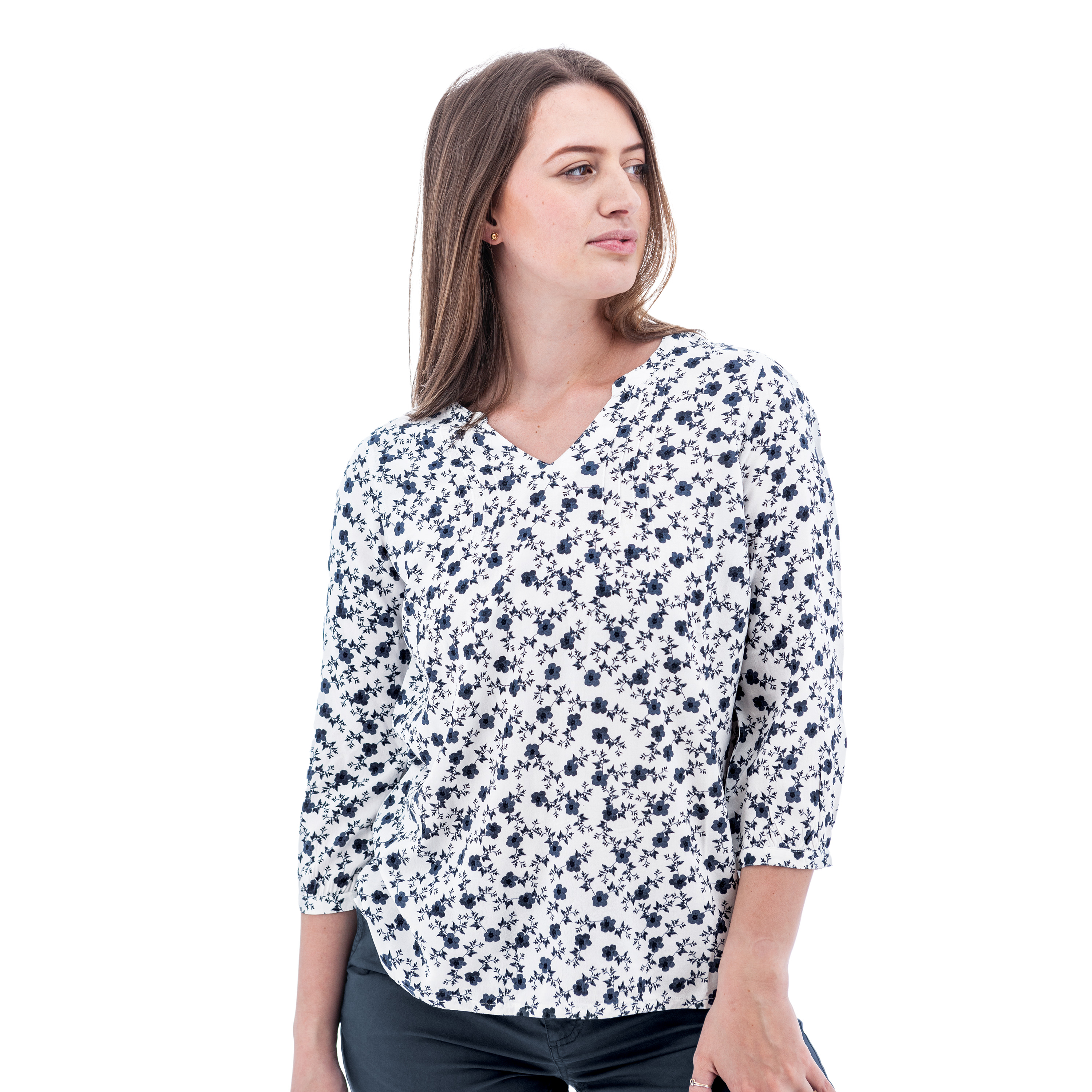 Women's Fleur 3/4 Sleeve Print Blouse | Old Ranch Brands