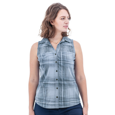 Rae Smocked Button Front Tank