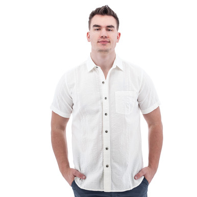 Zayne Organic Cotton Seersucker Shirt