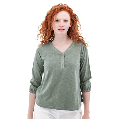 Este Organic Cotton V-Neck Henley