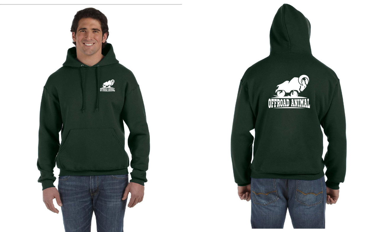 Hoodie, Offroad Animal (Forest Green)