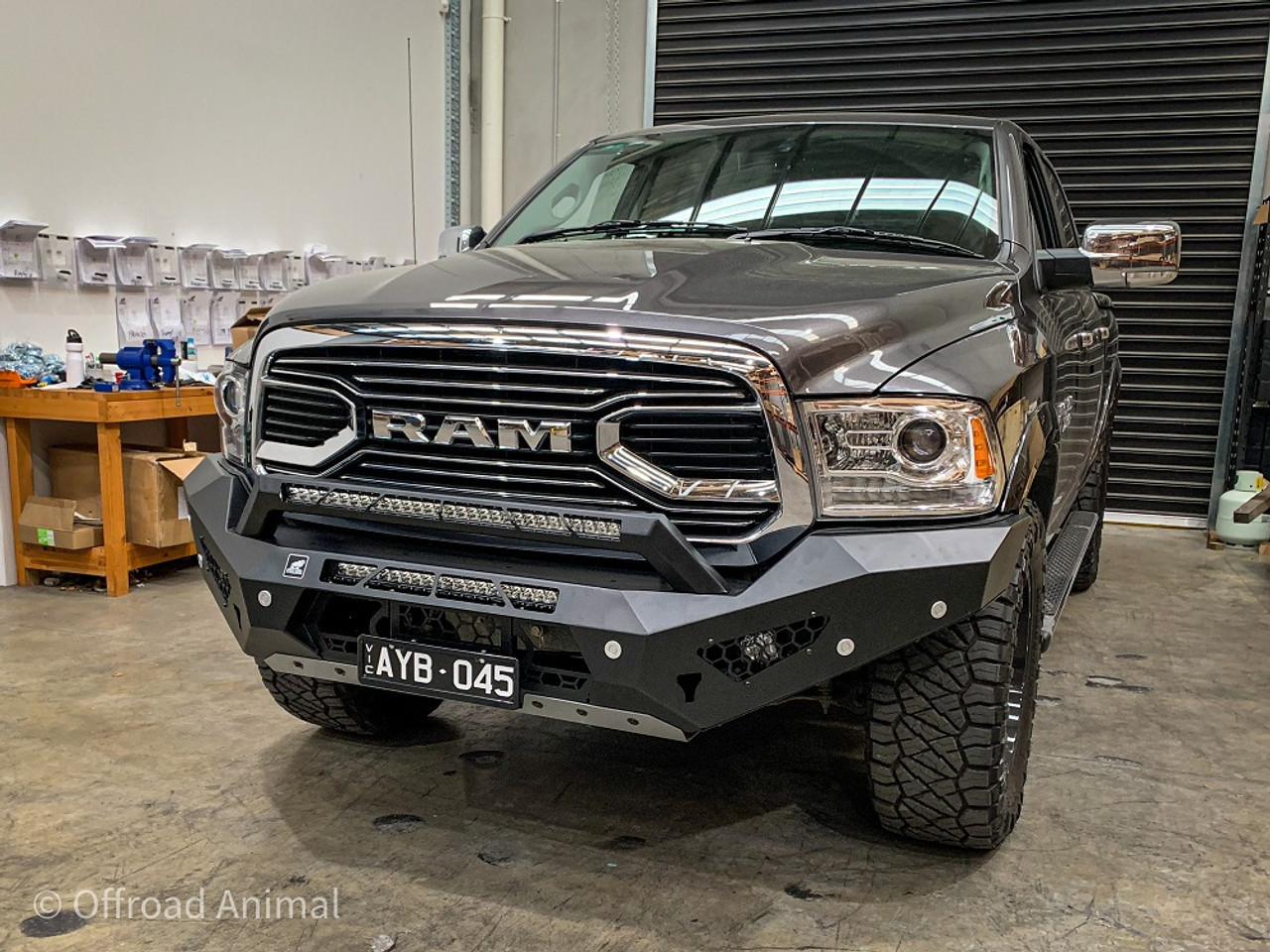 Ram Predator bar with Optional stealth hoop and light bars