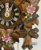 100-RO 5 Leaf 1 Bird 1Day Roses Cuckoo Clock